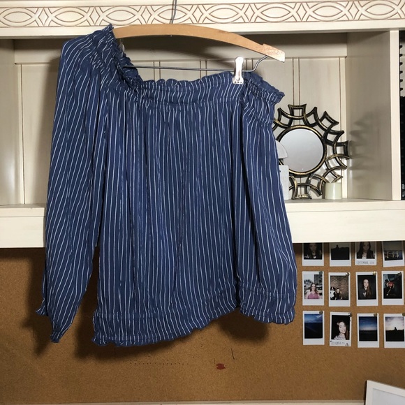 American Eagle One Shoulder Stripped Top - Picture 6 of 8